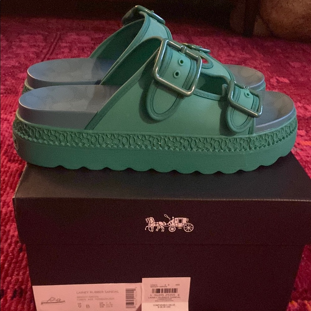 Coach Lainey Rubber Buckle Sandals
